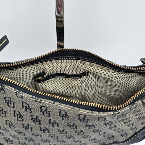 Dooney & Bourke Satchel Signature Pattern Gray Black H4 546786 11" x 4" x 5" - Picture 6 of 16